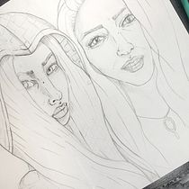 Il mio progetto del corso: Ritratto su blocco da disegno: esplora il volto umano. Projekt z dziedziny Sketching,  R, sunek, Portret,  R, sunek art, st, czn i Sketchbook użytkownika La Marghe - 01.02.2024