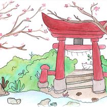 Mi proyecto del curso: Ilustración en acuarela con influencia japonesa. Traditional illustration, Drawing, and Watercolor Painting project by anni arcentales - 01.30.2024