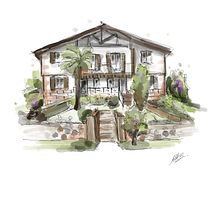 Mi proyecto del curso: Dibujo arquitectónico expresivo con marcadores de colores. Sketching, Drawing, Architectural Illustration, Sketchbook & Ink Illustration project by eugeharrington - 02.01.2024