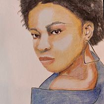 My project for course: Vibrant Portrait Drawing with Colored Pencils. Drawing, Portrait Drawing, Sketchbook, and Colored Pencil Drawing project by Beth Henry - 01.31.2024