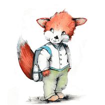 My project for course: Animal Characters in Watercolor for Children’s Books. Traditional illustration, Fine Arts, Painting, Drawing, Watercolor Painting, Children's Illustration, and Narrative project by del_3 - 01.29.2024