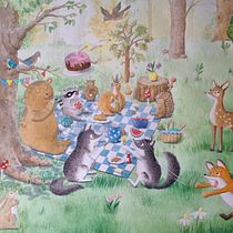 Die Geburtstagsparty. Traditional illustration, Fine Arts, Painting, Drawing, Watercolor Painting, Children's Illustration, and Narrative project by seraina_franz - 02.02.2024