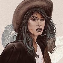 Mi proyecto del curso: Retrato ilustrado con Procreate. Projekt z dziedziny Trad, c, jna ilustracja, Grafika wektorowa, Ilustracja c, frowa i Portret użytkownika Sarai Mendoza - 03.02.2024
