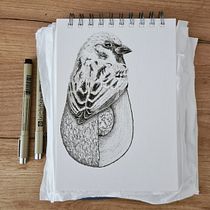 My project for course: Surrealistic Fineliner Illustration. Ilustração tradicional, Desenho a lápis, Desenho, Desenho realista, Desenho artístico e Ilustração com tinta projeto de mata.cervinkova7 - 03.02.2024