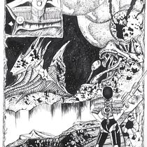 Mi proyecto del curso: Diseño de mundos imaginarios para cómics. Traditional illustration, Pencil Drawing, Drawing, Digital Illustration & Ink Illustration project by Carlos Adrián De La Paz Almaraz - 02.03.2024