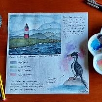 Mi proyecto del curso: Cuaderno de viaje en acuarela de Ushuaia, Tierra del Fuego, Argentina.. Traditional illustration, Watercolor Painting, Architectural Illustration, and Sketchbook project by Mel - 02.03.2024