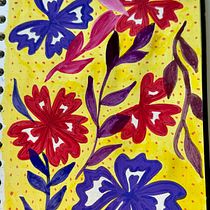 Mon projet du cours : Motifs botaniques et carnet de croquis. Ilustração tradicional, Pattern Design, Ilustração botânica, e Sketchbook projeto de BRIGITTE - 04.02.2024