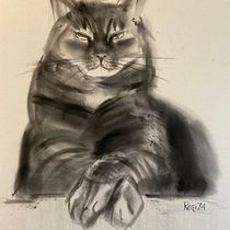 My project for course: Expressive Drawing with Charcoal. Fine Arts, Drawing, Portrait Drawing, and Naturalistic Illustration project by Regina Raycheva - 02.05.2024