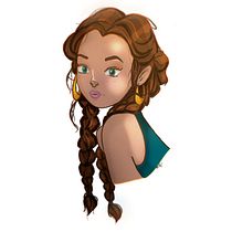 Mi proyecto del curso: Retrato de personajes estilo cartoon con Procreate. Character Design, Digital Illustration, Digital Drawing, and Digital Painting project by Marjorie Remy - 02.05.2024