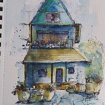 My project for course: Expressive Architectural Sketching with Colored Markers. Sketching, Drawing, Architectural Illustration, Sketchbook & Ink Illustration project by nina dekel - 02.05.2024
