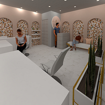 Mi proyecto del curso: Remodelación para comercio pestañas y cejas. Un projet de Architecture d'intérieur, Design d'intérieur, Décoration, Décoration d'intérieur, Retail design , et Design d'espace de Desiree Fernandez - 17.11.2023