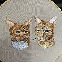 My project for course: Embroidered Pet Portraits: The Thread Painting Technique. Embroider, Naturalistic Illustration, and Textile Design project by mraviyn - 02.07.2024