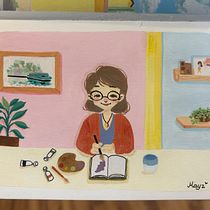 My project for course: Gouache Techniques for Illustration. Traditional illustration, Sketching, Creativit, Drawing, Watercolor Painting, Sketchbook, and Gouache Painting project by Mayz Yarana - 02.06.2024