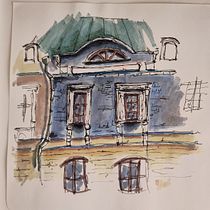 Il mio progetto del corso: Disegno architettonico espressivo con pennarelli colorati. Sketching, Drawing, Architectural Illustration, Sketchbook & Ink Illustration project by niki7_nr - 02.07.2024