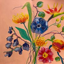My project for course: Expressive Floral Painting with Acrylic Paint. Fine Arts, Painting, Acr, lic Painting, and Botanical Illustration project by Michelle Smid - 02.07.2024