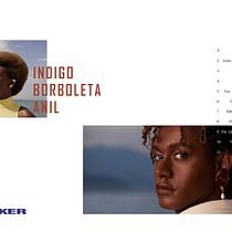 Encarte Indigo Borboleta Anil - Liniker (Projeto do curso: Técnicas de composição para design gráfico) Ein Projekt aus dem Bereich Design, Verlagsdesign, Grafikdesign und Digitales Design von Guilherme Amorim - 07.02.2024
