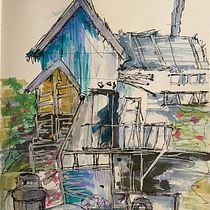 My project for course: Expressive Architectural Sketching with Colored Markers. Sketching, Drawing, Architectural Illustration, Sketchbook & Ink Illustration project by ynaik14 - 02.04.2024