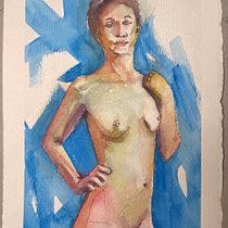 Mi proyecto del curso: Figura humana en acuarela. Un progetto di Illustrazione tradizionale, Belle arti, Pittura, Pittura ad acquerello, Disegno realistico e Disegno anatomico di Edu García - 07.02.2024