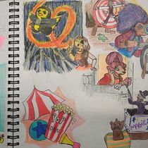 Meu projeto do curso: Técnicas de ilustração para desbloquear sua criatividade. Projekt z dziedziny Design, Trad, c, jna ilustracja,  Sztuki piękne,  Malarstwo, Kreat, wność, Kreat, wne zabaw, z dziećmi i Sketchbook użytkownika carolclima03 - 07.02.2024