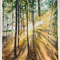 My project for course: Dreamy Watercolor Landscapes: Paint with Light. Un projet de Peinture , et Aquarelle de Julie Gorringe - 07.02.2024
