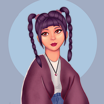 Mi proyecto del curso: Retrato de personajes femeninos con Procreate. Projekt z dziedziny Trad, c, jna ilustracja, Ilustracja c, frowa, R, sunek c i frow użytkownika Paula Saavedra - 07.02.2024