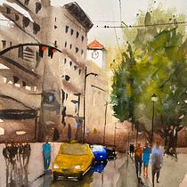 My project for course: Urban Landscapes in Watercolor Ein Projekt aus dem Bereich Bildende Künste, Aquarellmalerei und Architektonische Illustration von rekamingled - 08.02.2024