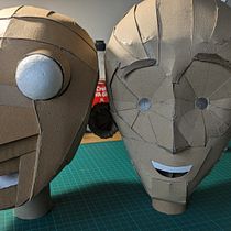 James and the Giant Peach: Cardboard Heads. Character Design, Arts, Crafts, Fine Arts, and Sculpture project by David Puddephatt - 02.08.2024