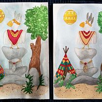 Mój projekt z kursu: Techniki ilustracji akwarelą i gwaszem. Un proyecto de Ilustración tradicional, Bellas Artes, Pintura, Pintura a la acuarela, Ilustración infantil y Pintura gouache de Joanna Bandoch - 08.02.2024
