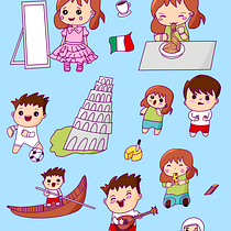 Il mio progetto del corso: Illustrazione di una storia in stile kawaii ispirata all'Italia. Traditional illustration, Character Design, Digital Illustration, and Manga project by ilya1301 - 02.07.2024
