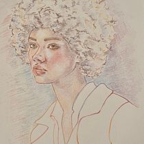 Il mio progetto del corso: Ritratti vivaci con matite colorate. Drawing, Portrait Drawing, Sketchbook, and Colored Pencil Drawing project by serena_chiarugi - 02.08.2024