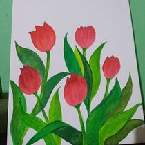 Mi proyecto del curso: Pintura botánica con acrílico (Ilustrado especie Tulipán) . Traditional illustration, Fine Arts, Painting, Acr, lic Painting, and Botanical Illustration project by Alexis Muela Rendón - 02.09.2024