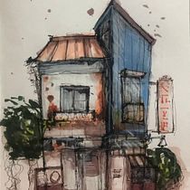 Mi proyecto del curso: Dibujo arquitectónico expresivo con marcadores de colores. Sketching, Drawing, Architectural Illustration, Sketchbook & Ink Illustration project by Juan Moyano - 02.09.2024