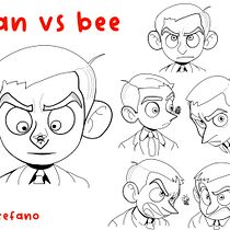 Meu projeto do curso: Introdução à criação de personagens estilo cartoon. Un projet de Illustration traditionnelle, Conception de personnages , et Dessin de Tomas - 09.02.2024