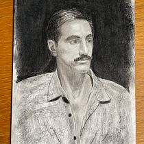My project for course: Realistic Portraits Using Charcoal. Ilustração tradicional, Artes plásticas, Desenho, Desenho de retrato, e Desenho realista projeto de colin_hookham - 09.02.2024