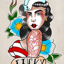 Meu projeto do curso: Design de tatuagens estilo old school no Procreate. Projekt z dziedziny  R, sunek, Ilustracja c, frowa i Projektowanie tatuaż użytkownika ariston_simon - 09.02.2024