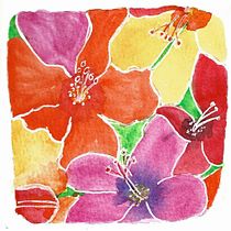 My project for course: Vibrant Floral Patterns with Watercolors. Traditional illustration, Pattern Design, Watercolor Painting, and Botanical Illustration project by rferron90 - 02.09.2024