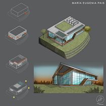 Mi proyecto del curso: Sketching arquitectónico y artístico con Procreate. Architecture, Sketching, Digital Illustration, Digital Architecture, and Architectural Illustration project by Maria Eugenia Pais - 02.09.2024