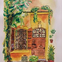 Mi proyecto del curso: Ilustración de escenas con acuarela y pluma estilográfica. Painting, Sketching, Watercolor Painting, Architectural Illustration & Ink Illustration project by camila_zapata_fierro - 02.10.2024
