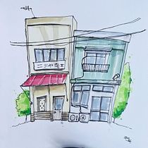 My project for course: Expressive Architectural Sketching with Colored Markers. Sketching, Drawing, Architectural Illustration, Sketchbook & Ink Illustration project by Roy Shepherdson - 01.31.2024