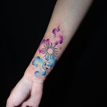 Mi proyecto del curso: Técnicas de tatuaje estilo acuarela: arte sobre piel. Traditional illustration, Painting, Watercolor Painting, and Tattoo Design project by Edison Montealegre - 02.10.2024