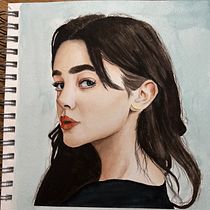 My project for course: Watercolor Portrait from a Photo. Un projet de Illustration traditionnelle, Aquarelle , et Dessin de portrait de helenadost - 10.01.2024