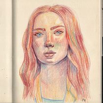 My project for course: Vibrant Portrait Drawing with Colored Pencils. Drawing, Portrait Drawing, Sketchbook, and Colored Pencil Drawing project by carol_sp - 02.04.2024