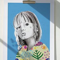Mi proyecto del curso: Retrato con lápiz, técnicas de color y Photoshop. Projekt z dziedziny Trad, c, jna ilustracja,  Sztuki piękne, R, sunek ołówkiem,  R, sunek, Ilustracja c, frowa i Portret użytkownika Tamara Gómez Martín - 11.02.2024