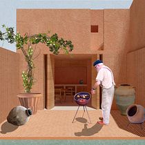 My project for course: Architectural Visualization Using Digital Collage. Un projet de Architecture, Design graphique, Architecture d'intérieur, Design d'intérieur, Pa, sagisme, Collage, Architecture numérique et Illustration architecturale de Gabrielė Šimkutė - 10.02.2024