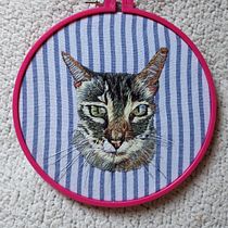 Mi proyecto del curso: Retratos bordados de mascotas: pinta con hilo. Embroider, Naturalistic Illustration, and Textile Design project by cecepaternina - 02.11.2024