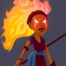 Amina, protector of warrior women - My project for course: Fantasy Character Design in Procreate. Projekt z dziedziny Trad, c, jna ilustracja, Projektowanie postaci, Ilustracja c, frowa, R, sunek c, frow, Malarstwo c i frowe użytkownika Diego Passarela - 08.02.2024