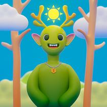 Mi proyecto del curso: Creación de personajes kawaii en 3D con Blender Ein Projekt aus dem Bereich Traditionelle Illustration, Design von Figuren, Digitale Illustration, 3-D-Modellierung und Manga von Bastian Miranda - 12.02.2024