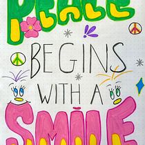 Mi proyecto del curso: Peace begins with a Smile . Lettering, Esboçado, Criatividade, Desenho, H, Lettering, e Sketchbook projeto de Claudia Russo Bernagozzi - 08.05.2024