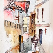 My project for course: Architectural Sketching with Watercolor and Ink. Sketching, Drawing, Watercolor Painting, Architectural Illustration, Sketchbook & Ink Illustration project by Marlène Pauly - 02.12.2024