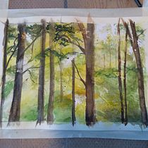 Mein Abschlussprojekt für den Kurs: Verträumte Aquarell-Landschaften: Halte Licht fest. Un projet de Peinture , et Aquarelle de Alexandra Hiller - 12.02.2024